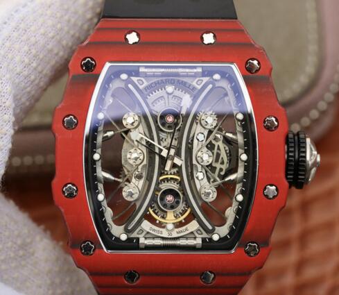 Luxury replica Richard Mille RM53-01 Carbon Automatic black rubber watch